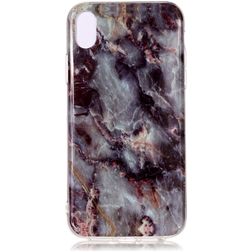 Mobigear Marble iPhone XS Hülle Flexibles TPU Backcover - Grau