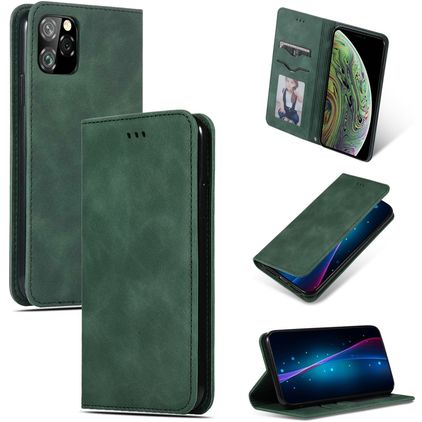 Mobigear Retro Slim iPhone 11 Pro Max Hülle Klapphülle - Grün