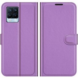 Mobigear Classic Realme 8 Hülle Klapphülle Geldbörse - Lila
