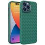 Mobigear Woven iPhone 14 Pro Max Hülle Flexibles TPU Backcover - Grün