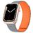 Mobigear Loop Mag Silikon Apple Watch Armband Magnetverschluss - 49/46/45/44 mm - Grau / Orange