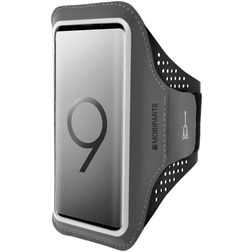 Mobiparts Comfort Fit Handyhalterung Joggen Samsung Galaxy S9 Sporthülle Neopren Sportarmband - Schwarz