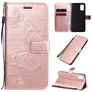 Mobigear Butterfly Samsung Galaxy A41 Hülle Klapphülle Geldbörse - Roségold