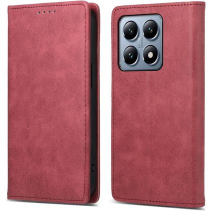 Mobigear Wallet Xiaomi 14T Pro Hülle Klapphülle Geldbörse - Rot