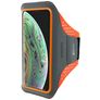 Mobiparts Comfort Fit Handyhalterung Joggen iPhone X Sporthülle Neopren Sportarmband - Neon Orange