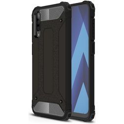 Mobigear Outdoor Samsung Galaxy A50 Hülle Hardcase Backcover Stoßfest - Schwarz