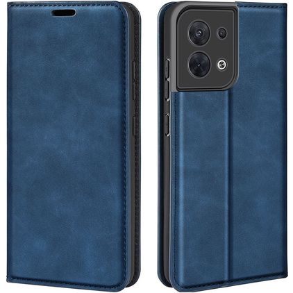 Mobigear Retro Slim OPPO Reno 8 5G Hülle Klapphülle Geldbörse - Dunkelblau
