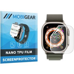 Mobigear Apple Watch Ultra - 49 mm Displayschutz Schutzfolie - Hüllenfreundlich - Schwarz