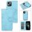Mobigear Wallet iPhone 13 Mini Hülle Abnehmbare 2in1 Klapphülle Geldbörse - Babyblau
