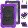 Mobigear SureGrip Xtreme Samsung Galaxy Tab A9 (2023) Hülle Kunststoff / Silikon Backcover + Schultergurt + Ständer - Lila