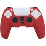 Mobigear Classic Dünn Playstation 5 controller Hülle Flexibles Silikon - Rot