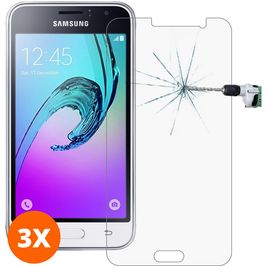Mobigear Samsung Galaxy J1 (2016) Panzerglas Gehärtetes Glas Displayschutz - Hüllenfreundlich (3er Pack)