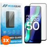 Mobigear Premium Realme Narzo 50 4G Panzerglas Gehärtetes Glas Displayschutz - Hüllenfreundlich - Schwarz (3er Pack)