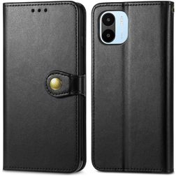 Mobigear Snap Button Xiaomi Redmi A1 4G Hülle Klapphülle Geldbörse - Schwarz