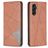 Mobigear Rhombus Slim Samsung Galaxy A56 Hülle Klapphülle - Braun