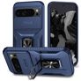 Mobigear Armor Ring Cam Slide Google Pixel 9 Pro XL Hülle Hardcase Backcover Stoßfest mit Ringhalter und Kamera Slider - Blau