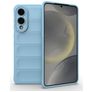 Mobigear Bumpy Samsung Galaxy S25 Edge Hülle Flexibles TPU Backcover - Blau