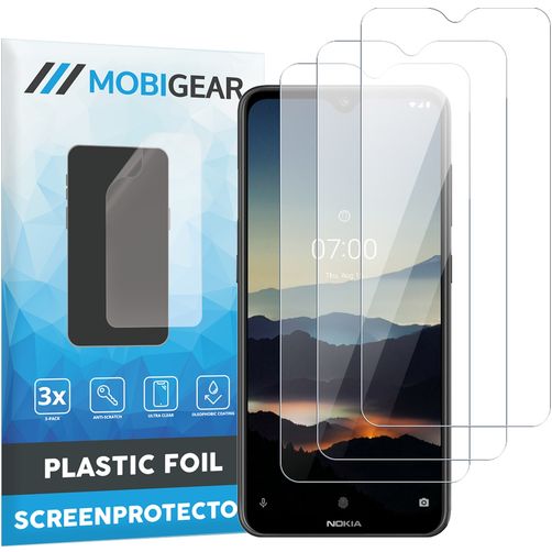 Mobigear Nokia 7.2 Displayschutz Schutzfolie - Hüllenfreundlich (3er Pack)