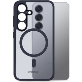 Mobilize Hybrid Samsung Galaxy S25 MagSafe Hülle Hardcase Backcover Stoßfest - Blau