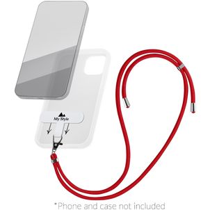 My Style Lanyard Universal-Handykette einstellbar - Rot