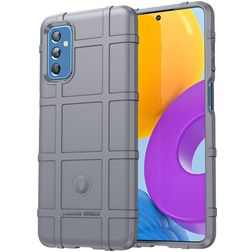 Mobigear Rugged Shield Samsung Galaxy M52 Hülle Flexibles TPU Backcover Stoßfest - Grau