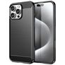 Mobigear Brushed Slim iPhone 16 Pro Hülle Flexibles TPU Backcover - Schwarz