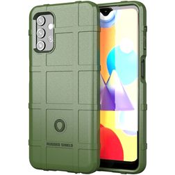 Mobigear Rugged Shield Samsung Galaxy A32 5G Hülle Flexibles TPU Backcover Stoßfest - Grün