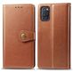 Mobigear Snap Button OPPO A52 Hülle Klapphülle Geldbörse - Cognac
