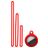 Mobigear Lanyard Apple AirTag Hülle Silikon (flexibel) - Rot