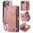 Caseme 008 iPhone 16 Pro Hülle Abnehmbare 2in1 Klapphülle Geldbörse - Pink
