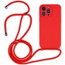 Mobigear Lanyard iPhone 14 Pro Silikon Handykette - Rot