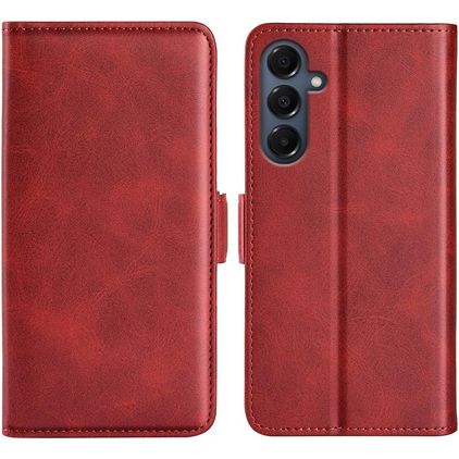 Mobigear Slim Magnet Samsung Galaxy A17 Hülle Klapphülle Geldbörse - Rot