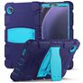 Mobigear ShieldStand Samsung Galaxy Tab A9 Hülle Kunststoff,Silikon Backcover + Ständer - Marineblau