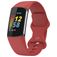 Mobigear Sport Dual Silikon Fitbit Charge 5 Armband Drückerschließe - Rot
