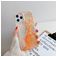 Mobigear Marble iPhone 12 Pro Max Hülle Flexibles TPU Backcover - Orange