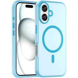 Mobigear Shockproof iPhone 16 MagSafe Hülle Flexibles TPU Backcover - Blau