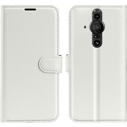 Mobigear Classic Sony Xperia Pro-I Hülle Klapphülle Geldbörse - Weiß