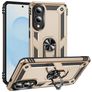 Mobigear Armor Ring Samsung Galaxy S25 Edge Hülle Hardcase Backcover Stoßfest mit Ringhalter - Gold