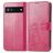Mobigear Clover Google Pixel 6a Klapphülle Portemonnaie - Magenta