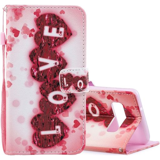 Mobigear Design Samsung Galaxy S10 Hülle Klapphülle Geldbörse - Liebe