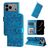Mobigear Sunflower iPhone 17 Pro Max Hülle Klapphülle Geldbörse - Blau