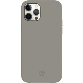Valenta Snap Luxe iPhone 12 Pro Max Hülle Echtes Leder Backcover - Grau