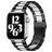 Mobigear Antwerp Edelstahl Apple Watch Armband Faltschließe - 42/41/40/38 mm - Schwarz / Weiß