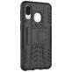 Mobigear Tire Samsung Galaxy A40 Hülle Hardcase Backcover Stoßfest mit Ständer - Schwarz