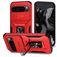 Mobigear Armor Ring Cam Slide Google Pixel 9 Pro XL Hülle Hardcase Backcover Stoßfest mit Ringhalter und Kamera Slider - Rot