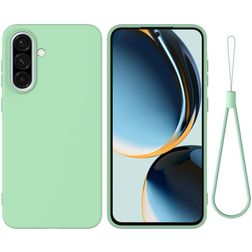 Mobigear Rubber Touch Samsung Galaxy A37 Silikon Hülle Backcover - Grün