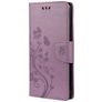 Mobigear Flowers Samsung Galaxy A33 Hülle Klapphülle Geldbörse - Lila