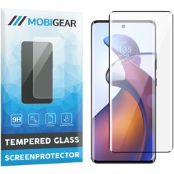 Mobigear Premium Motorola Edge 30 Fusion Panzerglas Gehärtetes Glas Displayschutz - Hüllenfreundlich - Schwarz