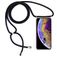 Mobigear Lanyard iPhone XS Flexibles TPU Handykette - Transparent / Schwarz