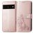 Mobigear Clover Google Pixel 7 Hülle Klapphülle Geldbörse - Roségold